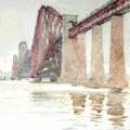 The Forth Bridge painted by Robert Eadie (detail)