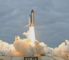 The last launch of the space shuttle Endeavour
