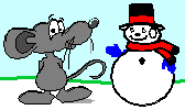 snowman and mouse
