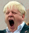 President Boris yawning