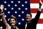 Prez Reagan with wife, Nancy