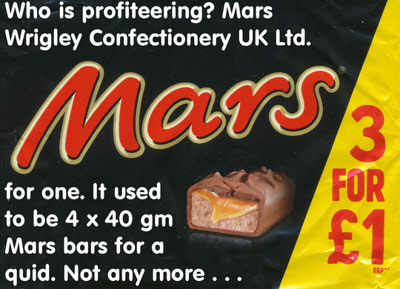 Mars bar profiteering