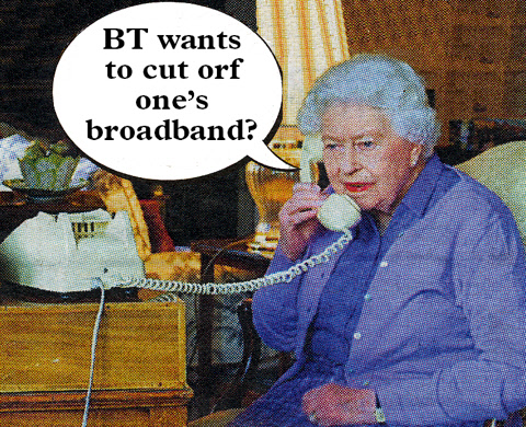 HM the Queen takes a scam phone call . . .
