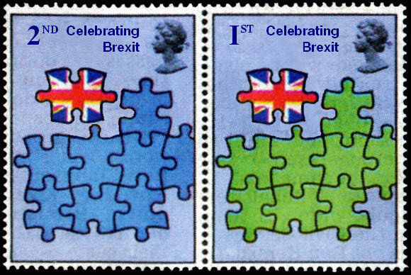 Stamps celebrating Brexit
