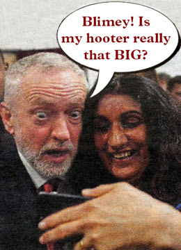 Corbyn selfie hooter