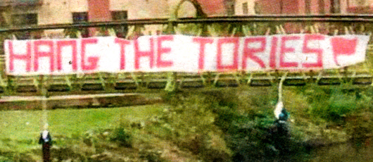 Hang The Tories banner
