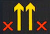 motorway lane sign