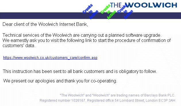 Woolwich email