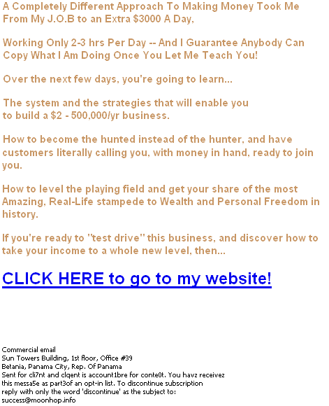 Amazing business offer