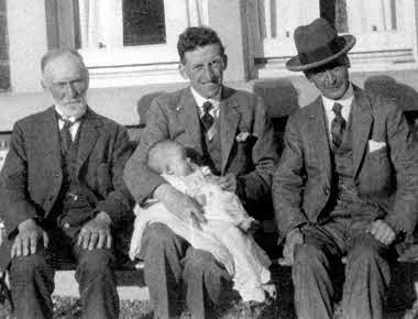 John Eadie, father, son and grandson, with Dorothy Eadie, 1928