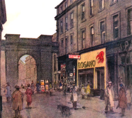The Rogano restaurant, Glasgow, painted by Robert Eadie