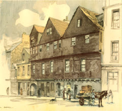 Huntly House, Edinburgh, painted by Robert Eadie