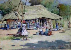 African Village by Robert Eadie