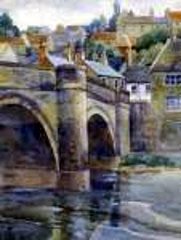 Bridge over river by Robert Eadie