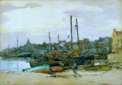 Moored Boats & Steamboats by Robert Eadie