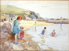 [Children on a Beach] by Robert Eadie