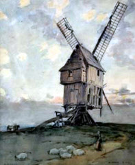 Windmill at Abbeville by Robert Eadie