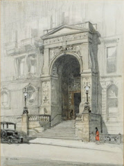 Entrance to the New Club, West George Street, Glasgow by Robert Eadie