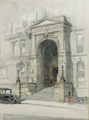 Entrance to the New Club, West George Street, Glasgow by Robert Eadie Entrance to the New Club, West George Street, Glasgow by Robert Eadie