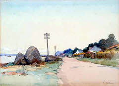 Corrie Road Looking Towards Holy Isle (1927) by Robert Eadie