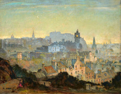 Edinburgh Skyline At Sunset by Robert Eadie