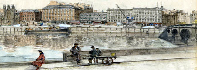 Glasgow, from South Side of Stockwell Bridge by Robert Eadie