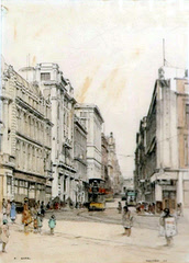 Glasgow street scene etching 2 by Robert Eadie Glasgow street scene etching 2 by Robert Eadie