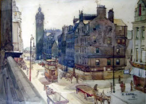 Glasgow street scene, 1910 by Robert Eadie Glasgow street scene, 1910 by Robert Eadie