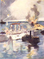 The 'Vindictive' at the Mole by Robert Eadie, R.S.W. The 'Vindictive' at the Mole by Robert Eadie, R.S.W.