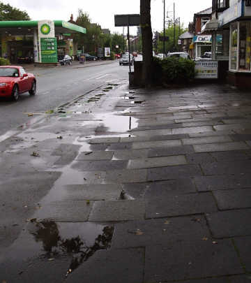 More puddles than pavement