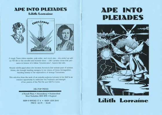 Ape Into Pleiades by Lilith Lorraine, design Harry Turner