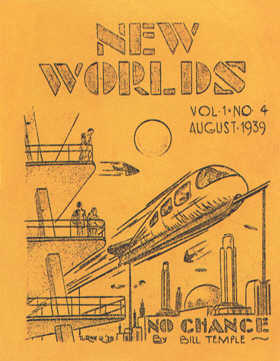 New Worlds #4, 1939, front cover by Harry Turner