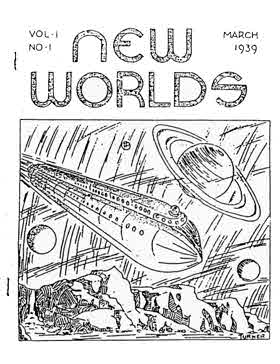 New Worlds #1, 1939, front cover by Harry Turner