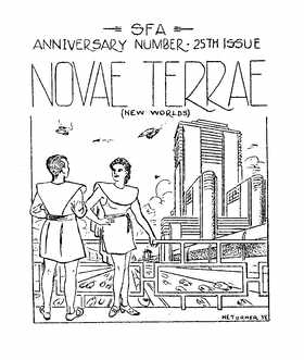 Novae Terrae, Issue 25, August 1938, front cover by Harry Turner