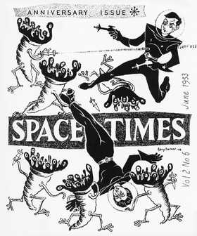 Space Times, June 1953, front cover by Harry Turner