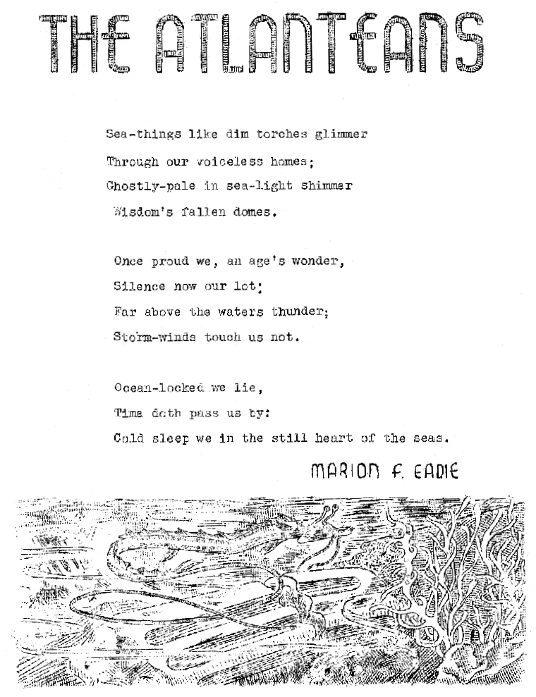 The Atlanteans by Marion F. Eadie