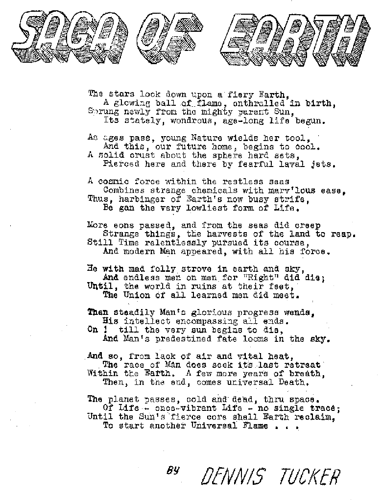 Saga Of Earth by Dennis Tucker