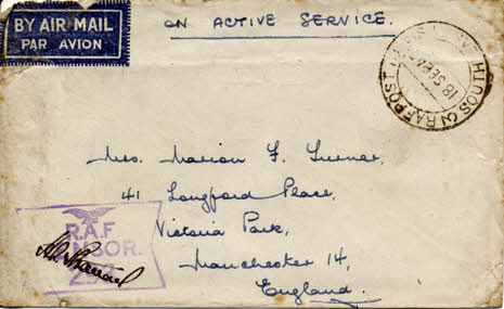 1945 letter home from Harry Turner