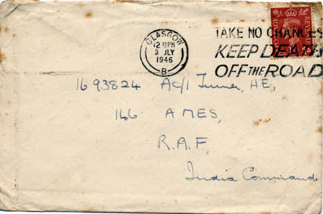 1946 letter home from Harry Turner