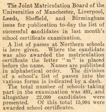 JMB 1936 explanation