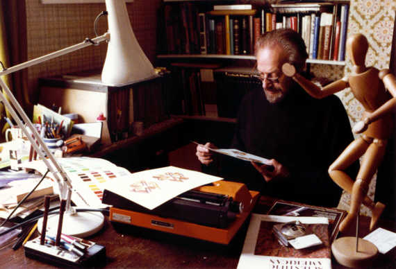 Harry Turner in his home studio, 1978