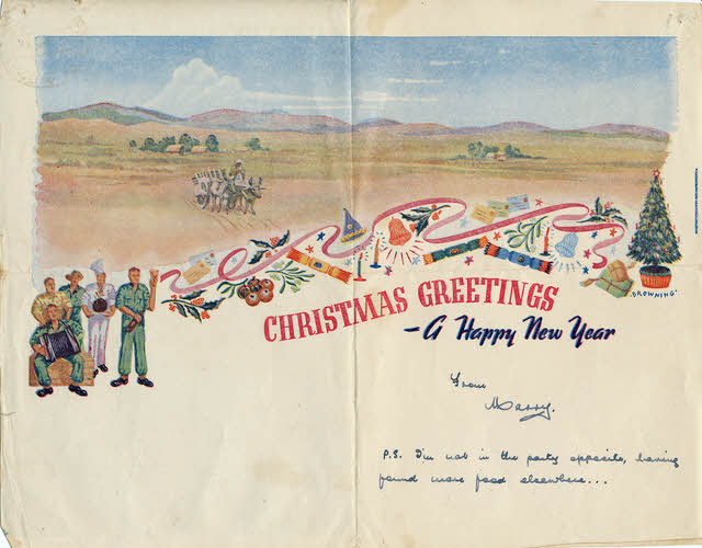 1945, Xmas greetings to Aunt Hilda & family