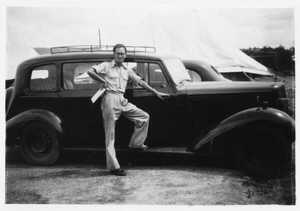 Harry Turner with the CO's car, India 1945