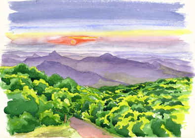 Sunset, Koyana Valley by Harry Turner
