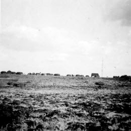 Indian radar camp, 1945, by Harry Turner