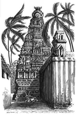 Indian Temple by Harry Turner, 1957