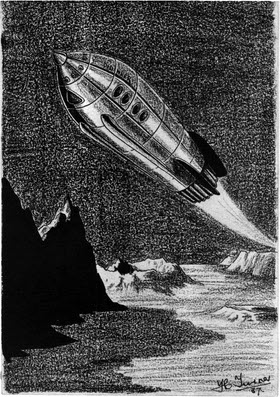 Flight of the Pioneer #3 by Harry Turner (1937)