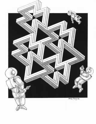 1992 Impossible object design with space theme by Harry Turner