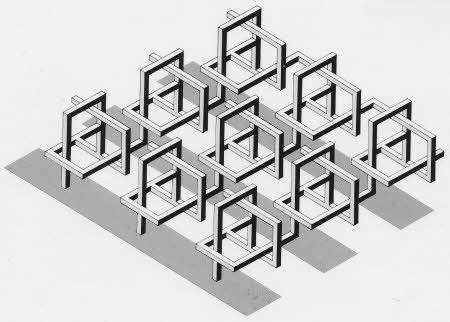 Impossible object design by Harry Turner, 1980