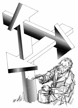 The artist at work by Harry Turner, 1990